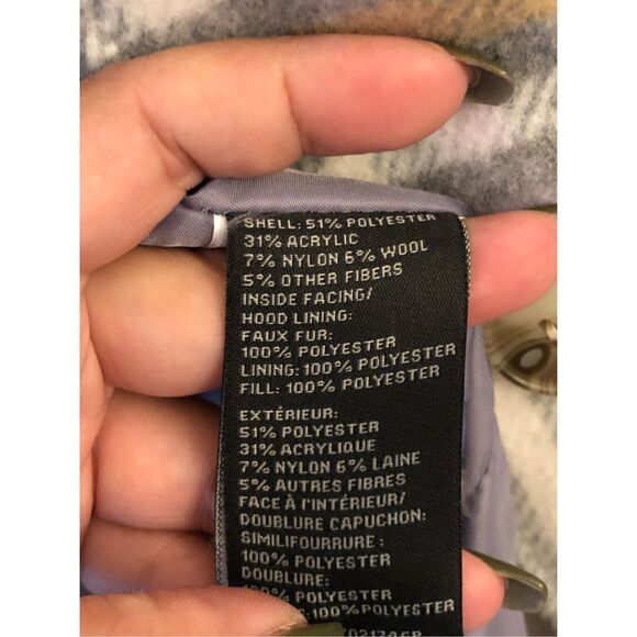 Sanctuary Plaid Sherpa quilted Sherpa shacket coat oversized small - Picture 10 of 12